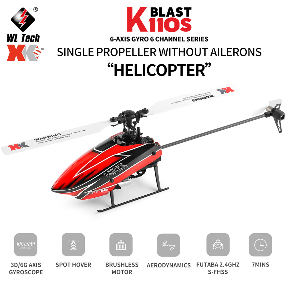 Rc Helicopter Blade - Wltoys-Hélicoptère RC sans balais à palette