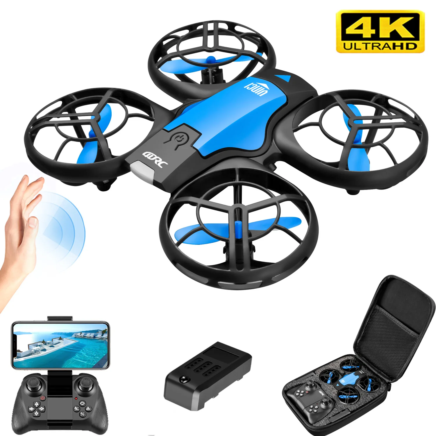 Nouveau mini drone V8 4K profe - Rc Helicopter Electric avis et prix